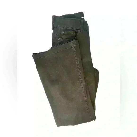 Size16/33 INC Black Denim Flare Leg Jeans rich black - Picture 1 of 12